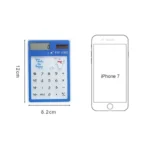 8 Digits LED Screen Calculator with Transparent Touch Pad & Solar Panel, Random Color Delivery - Image 7
