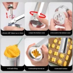Multifunctional  Household Cookie Biscuit Machine Tool Mold Decorating Mounted DIY Baking with 20 Moulds & 4 Nozzles - Image 3