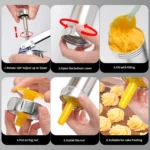 Multifunctional  Household Cookie Biscuit Machine Tool Mold Decorating Mounted DIY Baking with 20 Moulds & 4 Nozzles - Image 4