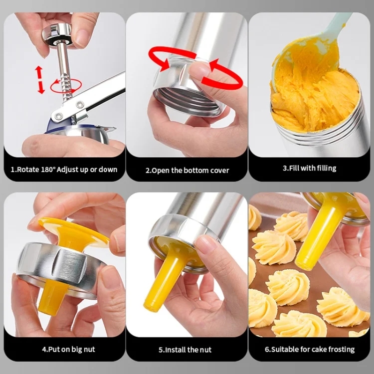 HC3358A_3.webp Multifunctional  Household Cookie Biscuit Machine Tool Mold Decorating Mounted DIY Baking with 20 Moulds & 4 Nozzles - Image 4