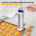 Multifunctional  Household Cookie Biscuit Machine Tool Mold Decorating Mounted DIY Baking with 20 Moulds & 4 Nozzles - Image 5