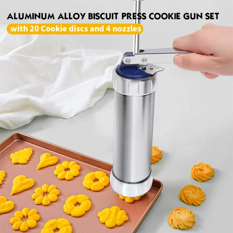 HC3358A_4.webp Multifunctional  Household Cookie Biscuit Machine Tool Mold Decorating Mounted DIY Baking with 20 Moulds & 4 Nozzles - Image 5