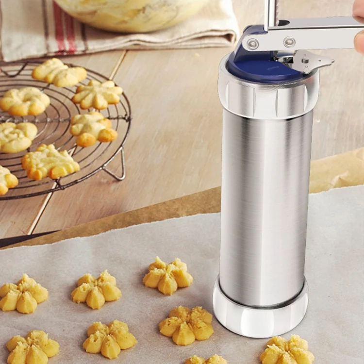 HC3358A_9.webp Multifunctional  Household Cookie Biscuit Machine Tool Mold Decorating Mounted DIY Baking with 20 Moulds & 4 Nozzles - Image 10