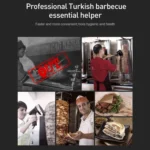 Portable Meat Slicer Electric Meat Cutter Turkish Barbecue Slicer, EU Plug - Image 8