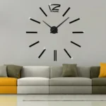 39 inch Bedroom Home Office Decoration Modern Frameless Large DIY 3D Mirror Wall Sticker Mute Clock