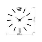 39 inch Bedroom Home Office Decoration Modern Frameless Large DIY 3D Mirror Wall Sticker Mute Clock - Image 3