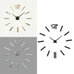 39 inch Bedroom Home Office Decoration Modern Frameless Large DIY 3D Mirror Wall Sticker Mute Clock - Image 2