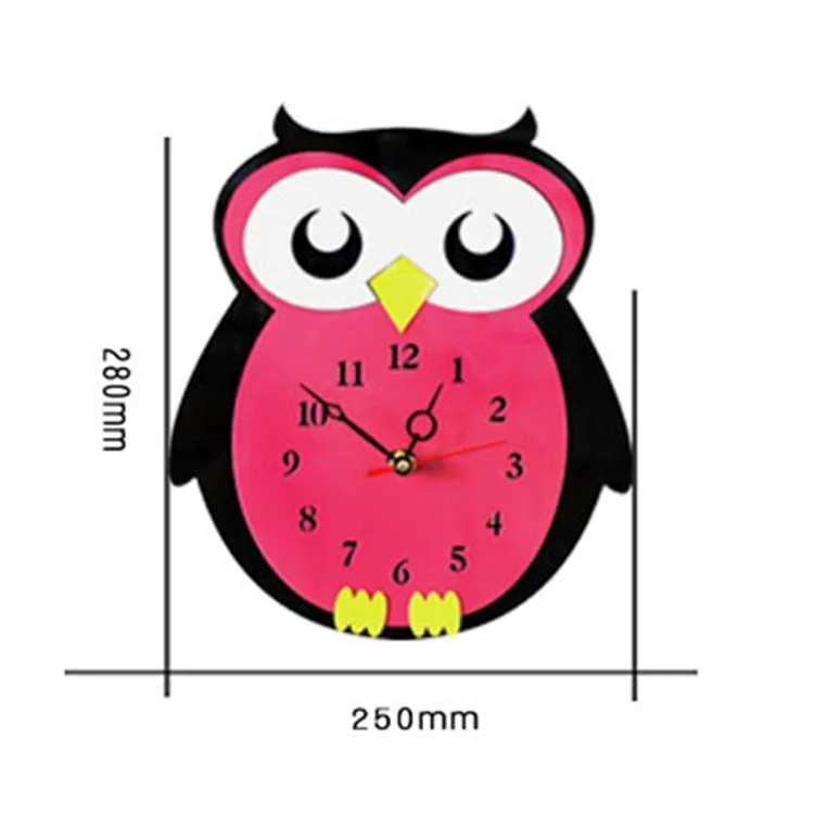 HC3401A_1.webp 11*10 inch Children Bedroom Room Decor Battery Operated Shaped Mute Non Ticking Round Wall Quartz Clock - Image 3