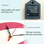 11*10 inch Children Bedroom Room Decor Battery Operated Shaped Mute Non Ticking Round Wall Quartz Clock - Image 4