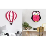 11*10 inch Children Bedroom Room Decor Battery Operated Shaped Mute Non Ticking Round Wall Quartz Clock - Image 2