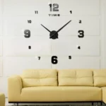 Bedroom Home Decoration Mirrored Number Frameless Large 3D DIY Wall Sticker Mute Clock, Size: 100*100cm - Image 6