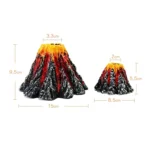 Artificial Tree Plant Grass Fish Tank Decoration Volcano Rock Landscape, Creative Rockery Resin Ornaments Aquarium Air Pump, Size: L, 15*9.5*3.3 cm - Image 4