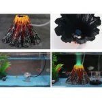 Artificial Tree Plant Grass Fish Tank Decoration Volcano Rock Landscape, Creative Rockery Resin Ornaments Aquarium Air Pump, Size: L, 15*9.5*3.3 cm - Image 5