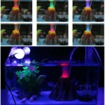 Artificial Tree Plant Grass Fish Tank Decoration Volcano Rock Landscape, Creative Rockery Resin Ornaments Aquarium Air Pump, Size: L, 15*9.5*3.3 cm - Image 9