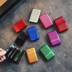 Aluminum Alloy and High Quality ABS Resin Name Card Case Anti-magnetic Bank Card Case, Random Color Delivery - Image 2