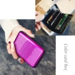 Aluminum Alloy and High Quality ABS Resin Name Card Case Anti-magnetic Bank Card Case, Random Color Delivery - Image 3