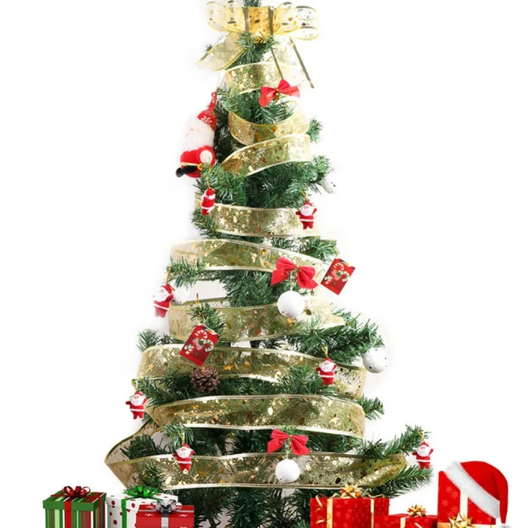 HC3461A_4.webp 2m Christmas Party Decoration Glitter Powder Christmas Tree Decoration Ribbon - Image 5