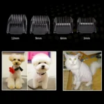 P2 110-240V Ceramics Titanium Professional Pet Electric Scissors Pets Hair Clippers with Four Combs - Image 7
