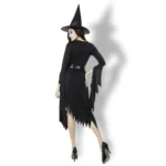 Black Irregular Long Skirt Exit Halloween Costume Cosplay Show Witchcraft Dress, XL, Chest: 98cm, Waistline: 80cm, Skirt Length: 110cm - Image 3