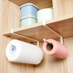 Stainless Metal Kitchen Toilet Paper Towel Rack Paper Towel Roll Holder Cabinet Hanging Shelf Preservative Film Storage Rack,Size: 26*10.8*1.5cm - Image 6