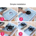 2 PCS Gas Stove Protectors Tableware Print Foil Heat-resistant Anti-Fouling Liner Cleaning Kitchen Tools Mat - Image 6