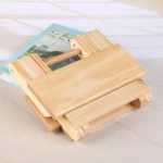 Pine Folding Square Bench Portable Home Outdoor Fishing Chair Bench,Size: 19x24x17.8cm - Image 5