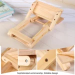 Pine Folding Square Bench Portable Home Outdoor Fishing Chair Bench,Size: 19x24x17.8cm - Image 7