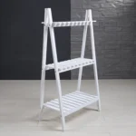 Solid Wood Folding Multi-layer Flower Plate Storage Shelves Shoe Rack, Size: 90x50x30cm - Image 2