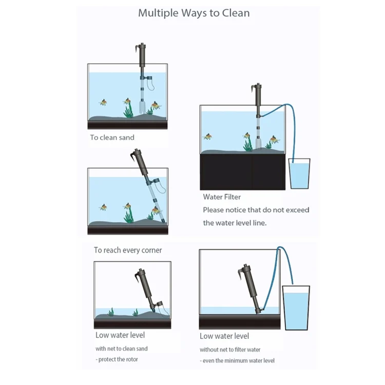 HC3650_8.webp Electric Multi-functional Length Adjustable Fish Tank Cleaning Water Filter - Image 9