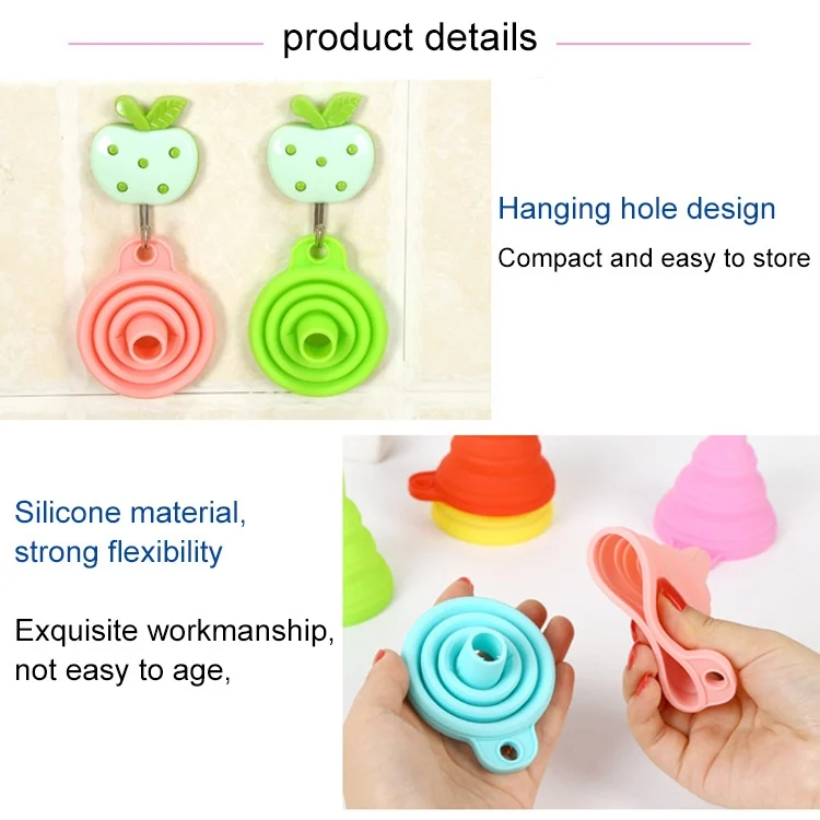 HC3660_5.webp Mini Silicone Foldable Telescopic Funnel Random Color Delivery - Image 6