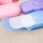 5 PCS Disposable Portable Travel Boxed Confetti Soap Mini Soap Paper, Random Color Delivery - Image 3