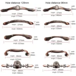 6029-96 Solid Wood Furniture Cabinet Handle Red Bronze Handles - Image 3
