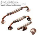 6029-96 Solid Wood Furniture Cabinet Handle Red Bronze Handles - Image 4