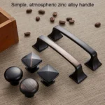 6222-128 Simple Furniture Cabinet Handle Black Bronze Handle - Image 4