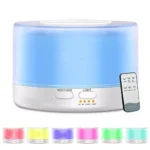 T700 Remote Control Clear White Air Humidifier Automatic Alcohol Sprayer Essential Oil Diffuser Ultrasonic Mist Maker Ultrasonic Aroma Diffuser Atomizer Color LED, Capacity: 700ml, DC 24V, US Plug - Image 2