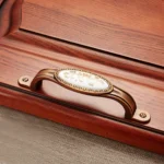 5008-96 Cabinet Zinc Alloy Retro Handle Coffee Cat Eye Handle (Coffee Fake Gold Flower) - Image 2