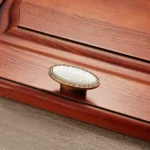 5008 Cabinet Zinc Alloy Retro Handle Coffee Cat Eye Handle (Coffee Crack) - Image 2