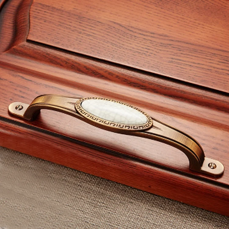 HC375117_1.webp 5008-128 Cabinet Zinc Alloy Retro Handle Coffee Cat Eye Handle (Coffee Crack) - Image 2