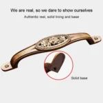 5008-128 Cabinet Zinc Alloy Retro Handle Coffee Cat Eye Handle (Coffee Crack) - Image 4