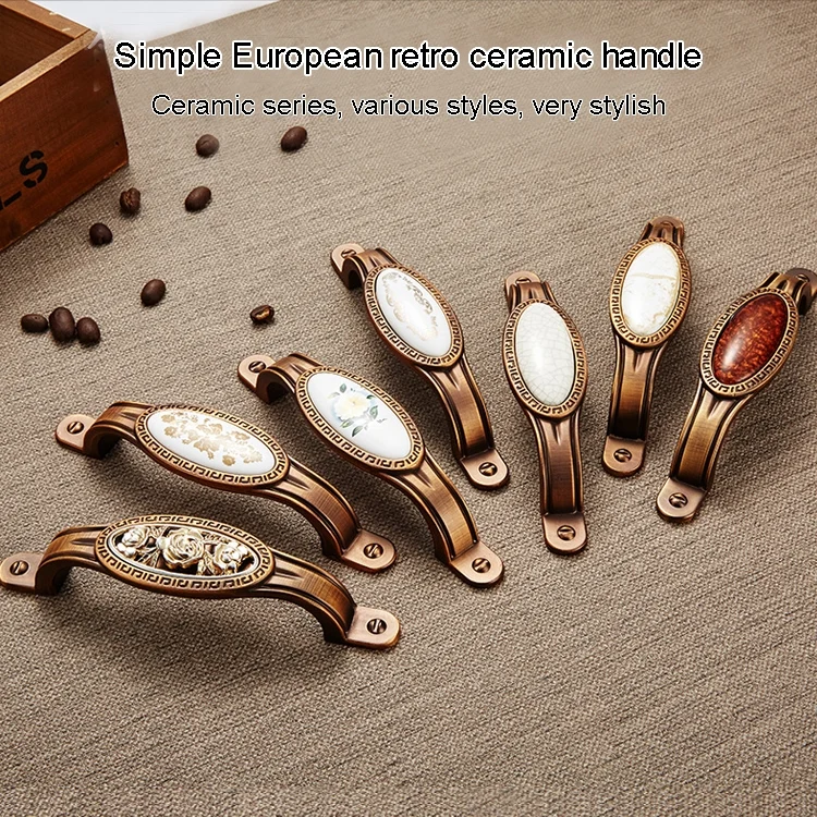 HC375117_5.webp 5008-128 Cabinet Zinc Alloy Retro Handle Coffee Cat Eye Handle (Coffee Crack) - Image 6