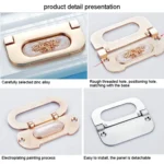 1052-64 Simple European Furniture Drawer Hidden Buckle Handle (Brushed) - Image 4