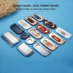 1052-64 Simple European Furniture Drawer Hidden Buckle Handle (Brushed) - Image 6