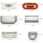 1052-32 Simple European Furniture Drawer Hidden Buckle Handle(Matte Black) - Image 3