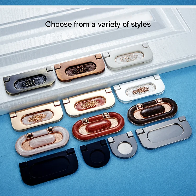 HC37562_4.webp 1052-32 Simple European Furniture Drawer Hidden Buckle Handle(Matte Black) - Image 5