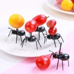 12pcs / Box Worker Ant Fruit Forks Snack Cake Dessert Tableware Home Kitchen Party Dinner Fruit Pick Kitchen Tool