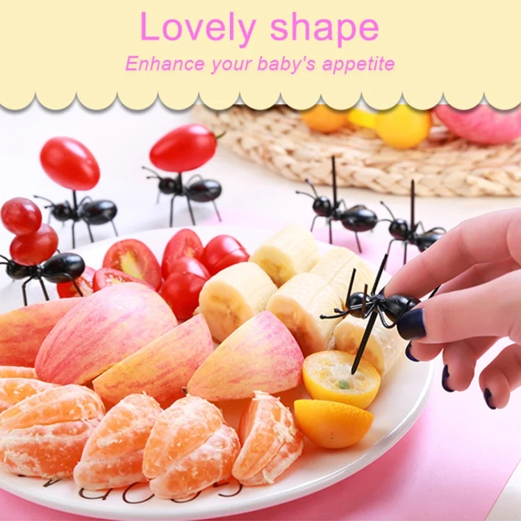 HC3774_3.webp 12pcs / Box Worker Ant Fruit Forks Snack Cake Dessert Tableware Home Kitchen Party Dinner Fruit Pick Kitchen Tool - Image 4