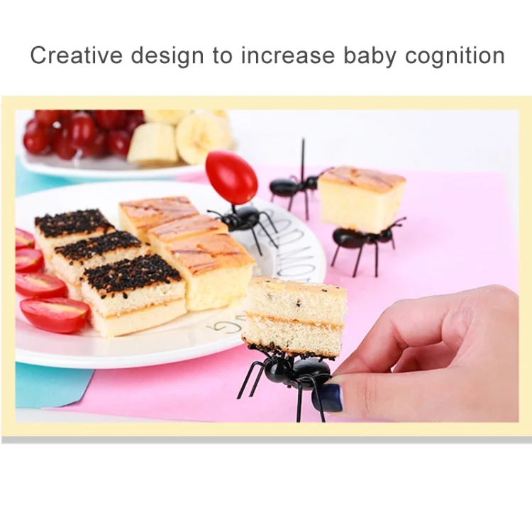 HC3774_6.webp 12pcs / Box Worker Ant Fruit Forks Snack Cake Dessert Tableware Home Kitchen Party Dinner Fruit Pick Kitchen Tool - Image 7