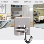 MYD-1038 304 Stainless Steel Sticky Hook Kitchen Bathroom Multi-functional Hole Free Wall Mount Holder - Image 8