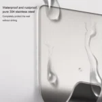 Stainless Steel Plug Power Cord Hook Bathroom Non-perforated Storage Rack, Size: 61x45mm - Image 4