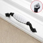 2 PCS 5003_128 Black and White Ceramic Closet Cabinet Handle Pitch: 128mm - Image 2